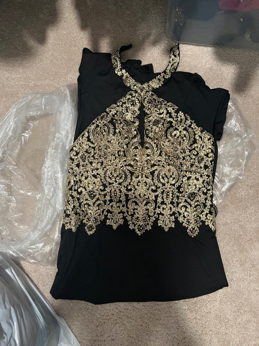 Formal Black and Gold Dress